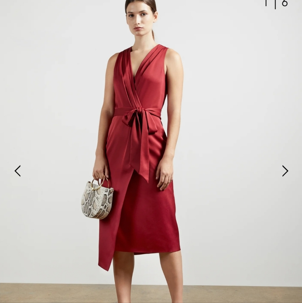 TED BAKER New Chrisey Wrap Dress - Red